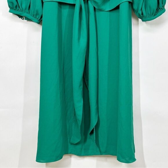 Anthropologie Maeve Valparaiso Tie Front Midi Dress Green Size 8 - Picture 6 of 12